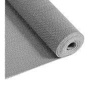 VEVOR Tapis de Drainage Antidérapant 90x500 cm, Caillebotis Piscine en PVC, Revêtement de Sol pour Zones Humides Restaurant Piscine Terrasse Salle de Bain, Tapis Antifatigue Drainant en Rouleau, Gris