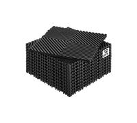 VEVOR Tapis de drainage emboîtable, 310x310 mm, dalles de sol de drainage modulaire emboîtable, 12 pcs, coussin de sol à épisser en PP antidérapant noir, tapis de douche, pour garage, jardin, cuisine