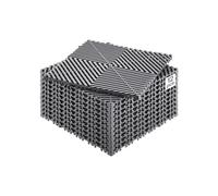 VEVOR Tapis de drainage emboîtable, 310x310 mm, dalles de sol de drainage modulaire emboîtable, 12 pcs, coussin de sol à épisser en PP antidérapant gris, tapis de douche, pour garage, jardin, cuisine