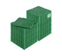VEVOR Tapis de drainage emboîtable, 310x310 mm, dalles de sol de drainage modulaire emboîtable, 50 pcs, coussin de sol à épisser en PP antidérapant vert, tapis de douche, pour garage, jardin, cuisine
