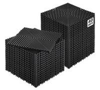 VEVOR Tapis de drainage emboîtable, 310x310 mm, dalles de sol de drainage modulaire emboîtable, 40 pcs, coussin de sol à épisser en PP antidérapant noir, tapis de douche, pour garage, jardin, cuisine