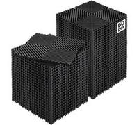 VEVOR Tapis de Drainage Emboîtable Tapis de Douche 31x31cm en PP Antidérapant 50PCS Noir