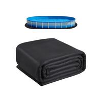 VEVOR Tapis de Sol Piscine, 566x1006 cm, Tapis sous Piscines Hors Sol Ovale 180 g/m2 Sous-couche Géotextile Extra-épais, Installation Facile, Découpe Simple, Protection pour Éviter Perforations Objets