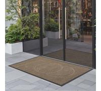 VEVOR Tapis d'Entrée, 119,4x81,3 cm, Paillasson Extérieur Intérieur Moderne Élégant, Envers Antidérapant TPE, Résistant Lavable, Attrape Poussière, Tapis de Porte pour Couloir, Balcon, Garage, Marron