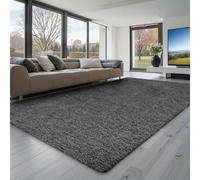 VEVOR Tapis Salon Chambre Poil Long 1,5 x 2,4 m Tapis Moderne de Décoration Intérieur Rectangulaire Antidérapant Peluche Moelleux Doux Épais Envers Non Tissé, pour Salon, Chambre à Coucher, Gris Foncé