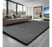 VEVOR Tapis Salon Chambre Poil Long 1,5 x 2,4 m Tapis Moderne de Décoration Intérieur Rectangulaire Antidérapant Peluche Moelleux Doux Épais Envers Non Tissé, pour Salon, Chambre à Coucher, Gris Foncé