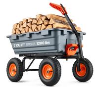 VEVOR TC4273 - 544 kg - Benne polyéthylène - Cadre acier - Roues 330 mm