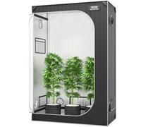 VEVOR Tente de Culture 122x61x183 cm Chambre de Culture Hydroponique Mylar 2000D Hautement Réfléchissante avec Fenêtre d'Observation, Sac à Outils, Plateau de Sol pour Culture de Plantes d'Intérieur