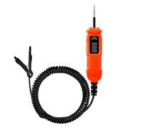 VEVOR Testeur de Circuit Automobile 3-72 V DC, Testeur de Tension et Polarité, avec Écran LED et Éclairage, Sonde de Test avec Câble 3,5 m, pour Vérifier Fusibles Interrupteurs Câblage, Atelier