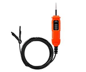 VEVOR Testeur de Circuit Automobile 3-72 V DC, Testeur de Tension et Polarité, avec Écran LED et Éclairage, Sonde de Test avec Câble 3,5 m, pour Vérifier Fusibles Interrupteurs Câblage, Atelier