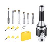 VEVOR Tête à Aléser R8 50,8 mm 7/16 à 4-1/2 pouces Outil d'Alésage Queue R8 | Pour Fraiseuses et Perceuses à Colonne, Coffret avec 6 Barres Indexables, Réglage Précis du Diamètre, Trempé et Rectifié
