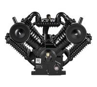 VEVOR Tête de Compresseur d'Air, 7,46 kW 850 L/min, Tête de Compression pour Travail du Bois, Réparation Auto, 4 Cylindres, Lubrifiée à Huile, Bi-étagée, en Fonte, Pression de Service Max. 12 bar