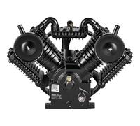 VEVOR Tête de Compresseur d'Air, 7,46 kW 850 L/min, Tête de Compression | Pour Travail du Bois, Réparation Auto, 4 Cylindres, Lubrifiée à Huile, Bi-étagée, en Fonte, Pression de Service Max. 12 bar