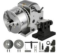 VEVOR Tête de Division 6" 160 mm Ensemble Tête Universelle Utilisable pour la Division Directe et Indirecte avec 3 Mâchoires de Mandrin 2 Plaques de Séparation pour Fraiseuse, Rectifieuse, Perceuse