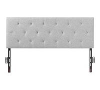 VEVOR Tête de Lit Pour Lit Double Capitonnée Confortable en Losanges 143x(90,5-120,5)x7cm Gris