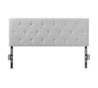 VEVOR Tête de lit pour lit double, tête de lit sur pied réglable en hauteur, capitonnée confortable en losanges, 1430 x (905-1205) x 70 mm, pour chambre, hôtel, famille d'accueil, dortoir, gris clair