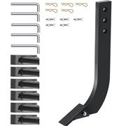 VEVOR Tige de labourage de lame de caisson 410 x 209 mm tige de grattoir de scarificateur 5 pièces tige de ripper 3 trous avec dents et broches coniques amovibles pour remplacement, creuser, labourer