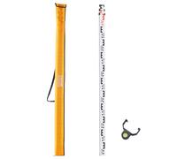 VEVOR Tige de mesure télescopique métrique 3 m, mire télescopique de mesure double face en cm/mm règle en alliage d'aluminium avec niveau à bulle et sac de transport pour mesurer maisons, murs, sols