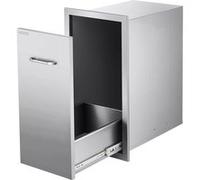 VEVOR Tiroir à Poubelle de Cuisine Extérieur 34,4x49,8x65,5cm Capacité 25kg Par Niveau Argent