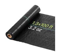 VEVOR Toile de Paillage 0,4x30,5 m Bâche Anti Mauvaise Herbe 90 g/m² Géotextile Anti Repousse Tissé PP pour Protection Contre Mauvaises Herbes, Couverture Sol, Jardin, Potager, Parterres Fleurs, Noir