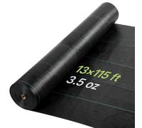 VEVOR Toile de Paillage 4x35,1 m Bâche Anti Mauvaise Herbe 100 g/m² Géotextile Anti Repousse Tissé PP pour Protection Contre Mauvaises Herbes, Couverture Sol, Jardin, Potager, Parterres Fleurs, Noir