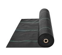 VEVOR Toile de Paillage Anti-Mauvaises Herbes 0,9x91,4 m Géotextile Tissé Anti Repousse Herbe Sous Gravier 108 g/m² Toile PP Perméable Résistant à Déchirure pour Aménagement Paysager, Couvre-sol, Noir