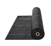 VEVOR Toile de Paillage Anti-Mauvaises Herbes Géotextile Tissé PP 1,8x30,5m 108g Noir