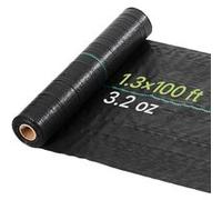 VEVOR Toile de Paillage 0,4x30,5 m Bâche Anti Mauvaise Herbe 90 g/m² Géotextile Anti Repousse Tissé PP pour Protection Contre Mauvaises Herbes, Couverture Sol, Jardin, Potager, Parterres Fleurs, Noir