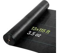 VEVOR Toile de Paillage 4x35,1 m Bâche Anti Mauvaise Herbe 100 g/m² Géotextile Anti Repousse Tissé PP pour Protection Contre Mauvaises Herbes, Couverture Sol, Jardin, Potager, Parterres Fleurs, Noir