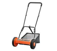 VEVOR Tondeuse à Gazon Manuelle, 350 mm, 5 Lames Acier, sans Moteur, Hauteur de Coupe Réglable 15 à 45 mm, avec Bac de Ramassage, Tondeuse pour Pelouses, Allées, Cours, Travaux de Jardinage Quotidiens