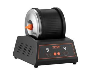 VEVOR Tonneau de Polissage de Pierres Capacité de 1,8 kg, Polisseuse de Pierres sans Courroie, 4 Vitesses, Minuterie de 9 Jours, avec Adaptateur et Protection contre les Surcharges, Atelier Bricolage