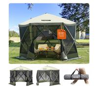 VEVOR Tente de jardin pliable Popup – Pavillon 6 personnes 3,05x3,05x2,29m