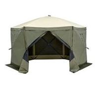VEVOR Tonnelle Pop-Up Tente Moustiquaire 6 Côtés Abri Soleil Vert 3,66x3,66 m Vert Militaire