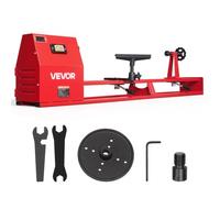 VEVOR Tour à Bois 375 W 355x1016 mm Tour d'Établi à 4 Vitesses Réglables pour Professionnels, Amateurs Avertis, Travail du Bois, 720/1240/1750/2150 tr/min, avec Porte-outil, Clés, Plateau Tournage