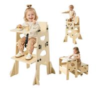 VEVOR Tour d'apprentissage en Bois Réglable pour Tout-Petits de 1 à 5 Ans