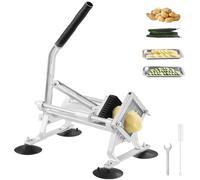 VEVOR Trancheuse à Légumes et Fruits Commerciale 6,35 mm, Coupe-Légumes Manuelle en Acier Inoxydable et Alliage d'Aluminium, avec Pieds Antidérapants, pour Radis, Oignons, Pommes de Terre, Cuisine