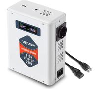 VEVOR Transformateur de tension ascendant, 3000 VA, transformateur de courant haute puissance, 110 V à 220 V transformateur de puissance, avec 2 prises EU, sortie USB, écran LCD, protection thermique,