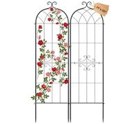 VEVOR Treillis de Jardin Métal 52,5x180 cm Support de Plante Grimpante Lot de 6 Treillis pour Rosiers, Tomates, Concombres, Fleurs Légumes Grimpants, avec Revêtement en Poudre, Système de Verrouillage