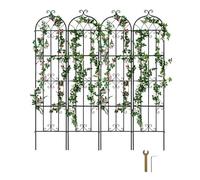 VEVOR Treillis jardin pour plantes grimpantes, 51 x 220 cm, treillis fleurs de jardin en métal antirouille, treillis de rosiers grimpants extérieur, support de concombres, pour cours, pelouses, 4 pcs