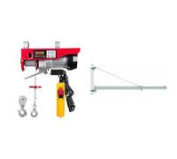 VEVOR Treuil à Câble Électrique 250 kg Palan Électrique avec Télécommande Filaire & Einhell Fixation équerre pour potence GT-SA 1200 - Longeur 110 cm - portée à 750 mm : 600 kg max. -1100 mm