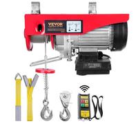 VEVOR Treuil à Câble Électrique 250 kg Palan Électrique avec Télécommande sans Fil 510 W Treuil-Palan 10 m/min Hauteur de Levage Câble Simple 12 m Moteur pour Garages Entrepôts Usines