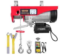 VEVOR Treuil à Câble Électrique 600 kg Palan Électrique 1150 W Télécommande | pour Garage, Usine, Entrepôt, Hauteur Levage Câble Simple 12 m, Vitesse 10 m/min, avec Télécommande sans Fil, Arrêt d'Urgence