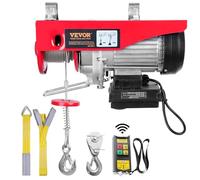 VEVOR Treuil à câble électrique 800 kg 1450 W – Télécommande sans fil – 10 m/min – Levée 12 m