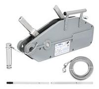 VEVOR Treuil à câble jusqu'à 1600 kg de capacité avec longueur de 25 m de câble métallique en acier inoxydable, 12 kg Treuil forestier Treuil à câble avec frein Tirer Tendre et soulever Treuil à câble