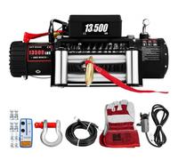 VEVOR Treuil Camion Treuil Quad Treuil 12v Remorque Corde de Treuil Électrique 6120KG 12v avec télécommande pour Atv Utv (ligne simple de 6120KG)