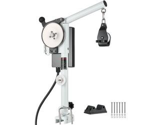 VEVOR Treuil de Pêche Bateau Électrique, 12 V CC 1200 W, Capacité de Levage 90 kg, Vitesse de Ligne 35 m/min, Rotation 360°, Résistant à la Corrosion, pour Levage de Piège à Crabes, Crevettes, Homards