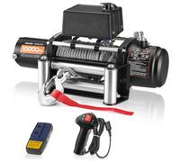 VEVOR Treuil électrique 12 V CC 4500 kg câble acier Ø8,3 mm x 19,8 m télécommande IP55