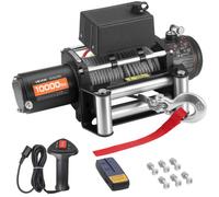 VEVOR Treuil Électrique 12 V CC 4500 kg avec Câble en Acier Φ 8,3 mm x 19,8 m, Télécommande sans Fil et Filaire, Étanchéité IP55, pour Remorquage de SUV, Jeep, Remorque, Bateau, Véhicule Tout-terrain