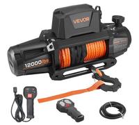VEVOR Treuil électrique 12 V 5400 kg – Corde synthétique Ø9,5mm×28m, IP68
