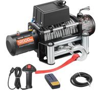 VEVOR Treuil électrique 12 V charge 5400 kg câble acier 9,1 mm x 26 m télécommande filaire/sans fil